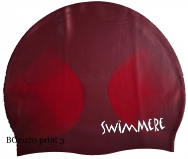 Fish print 3 bordeaux rood